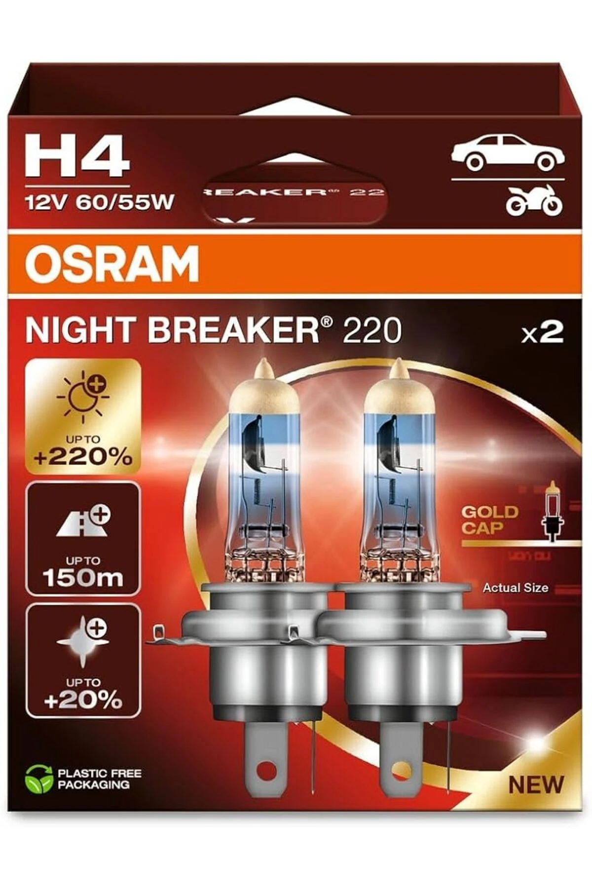 Osram H4 Night Breaker %220 Fazla Işık 1 Takım 2'li
