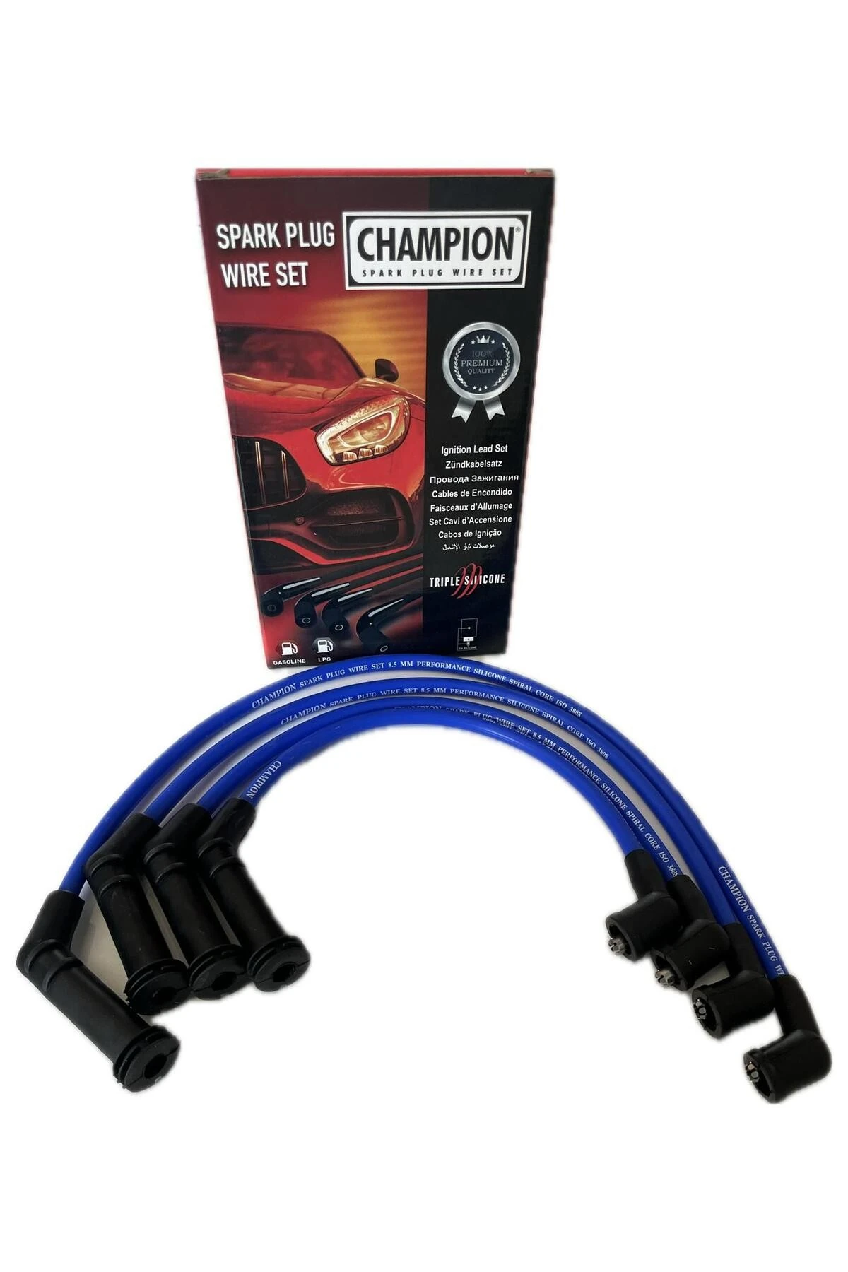 Hyundaı Accent 1.5 12v 95-00 G4e 4cc 8.5 Mm Mavi Silikon Performans Buji Kablosu Champıon