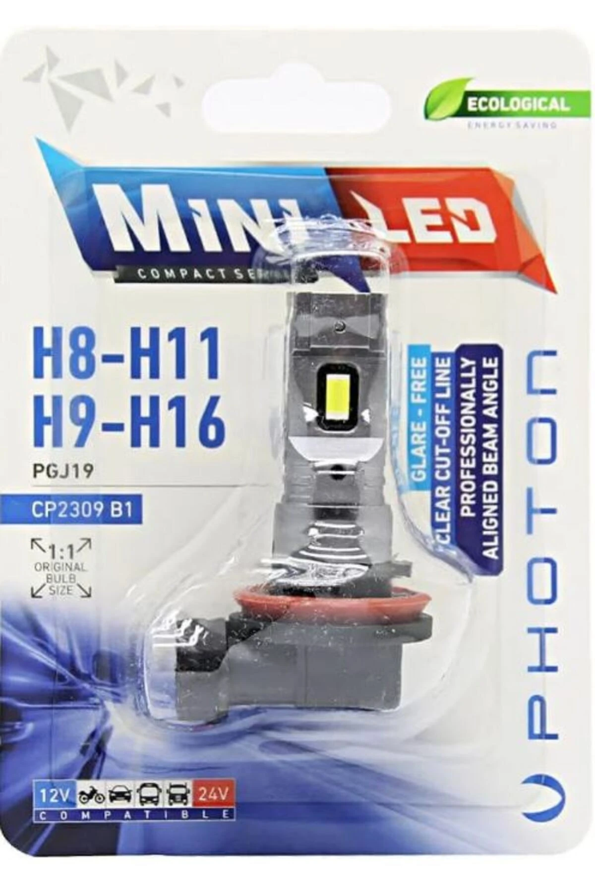 Photon Mini Fansız H8 H9 H11 H16 Led Far Ampulü 
