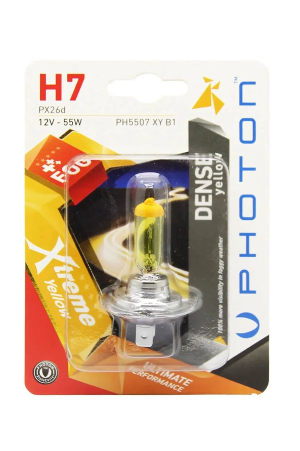 H7 12V 55W Xtreme Yellow Sarı Işık 2 Adet