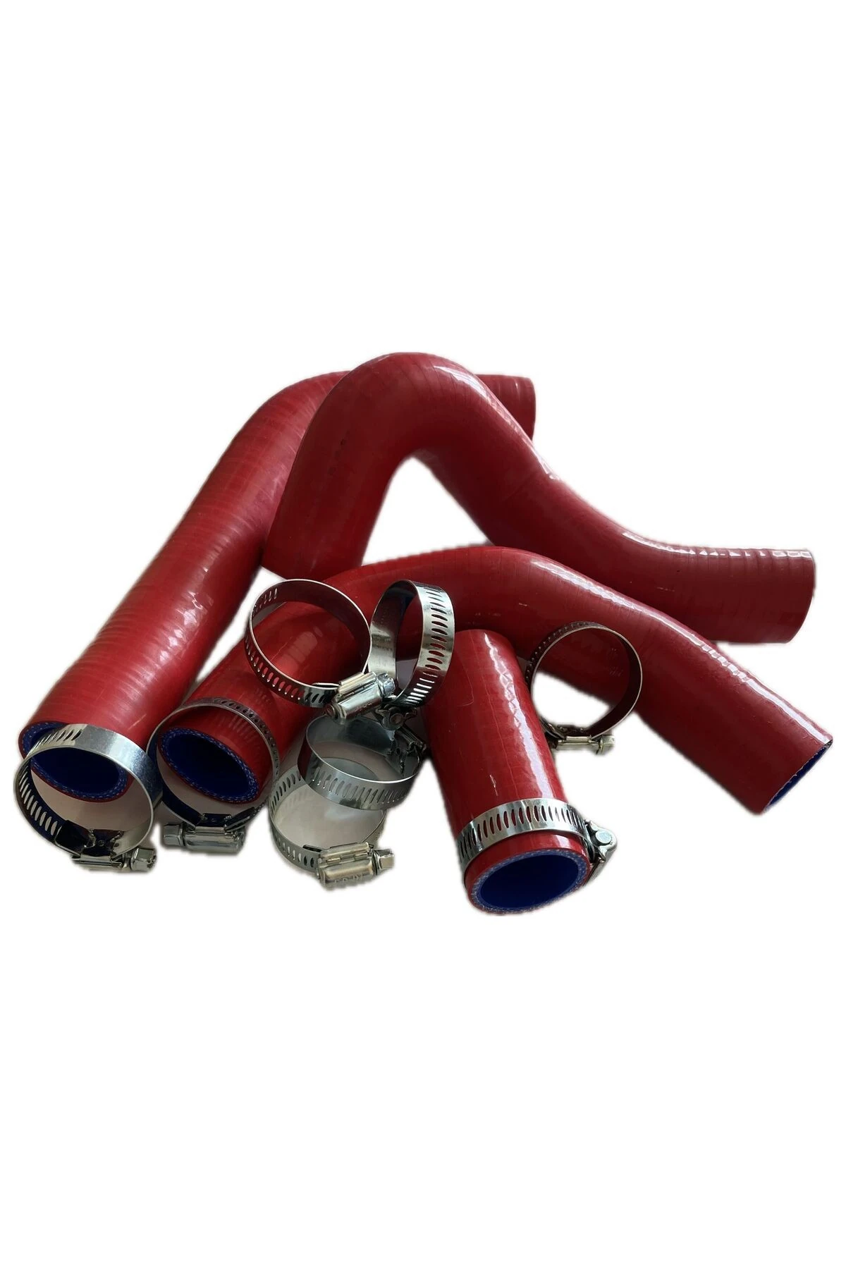 Doğan Şahin Kartal Radyatör Hortumu Termostat Hortumu ve Kelepçe Takımı Kırmızı Silikon