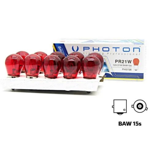 Photon PR21 21W Tek Duy Kırmızı Stop Ampulü 10 lu Paket