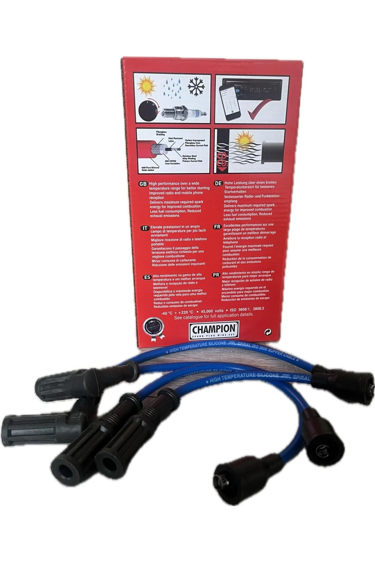 Slx Enjeksiyonlu Performans Buji Kablosu Mavi 7 Mm Champıon 98802133