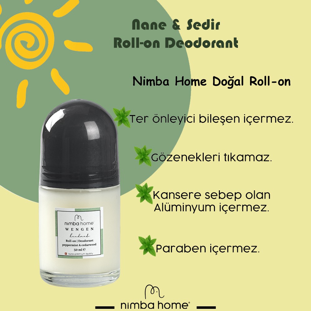 Nane & Sedir Ağacı Doğal Deodorant (Seyahat Sabunu Hediyeli)