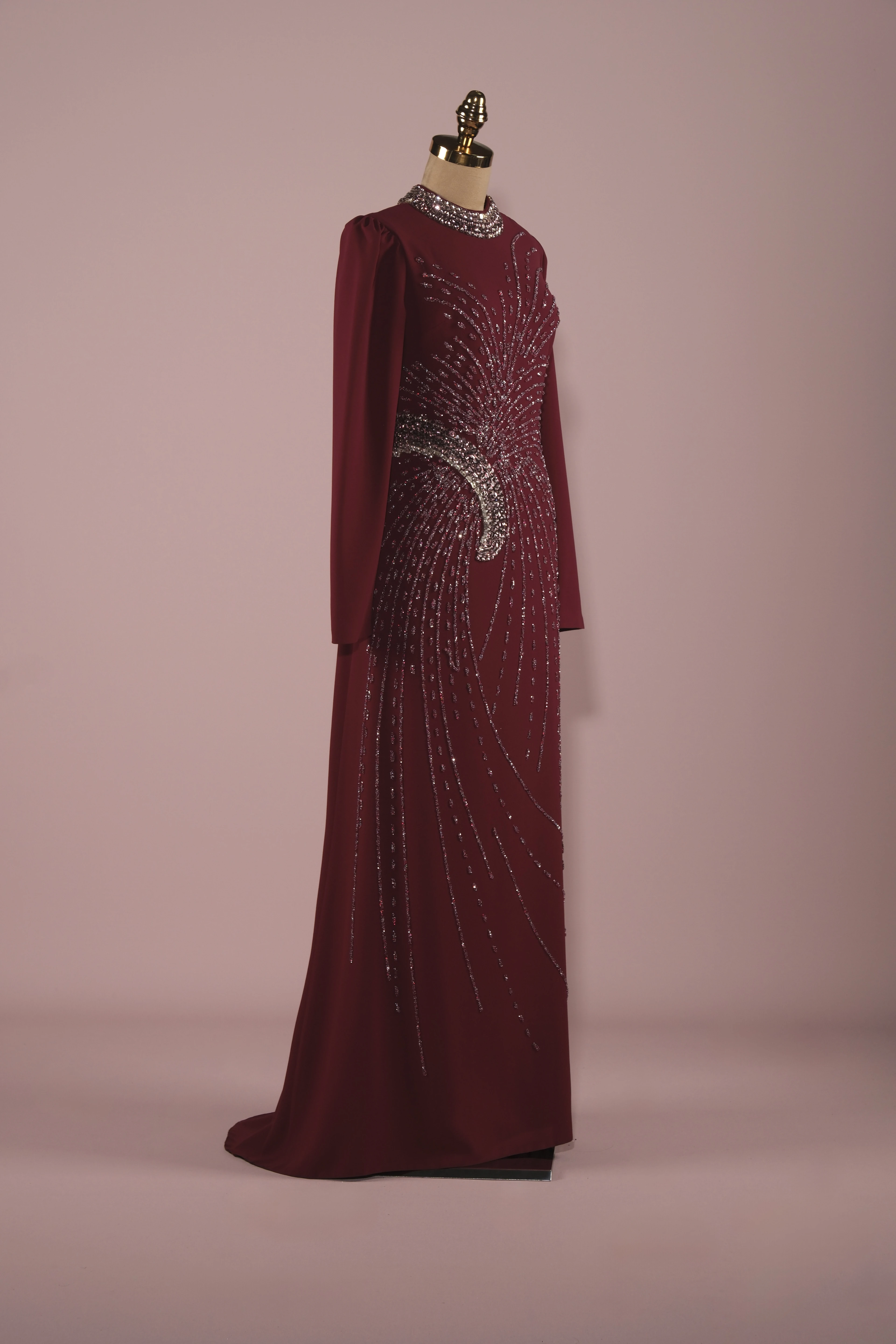 Gündüz Tesettür Abiye - Bordo