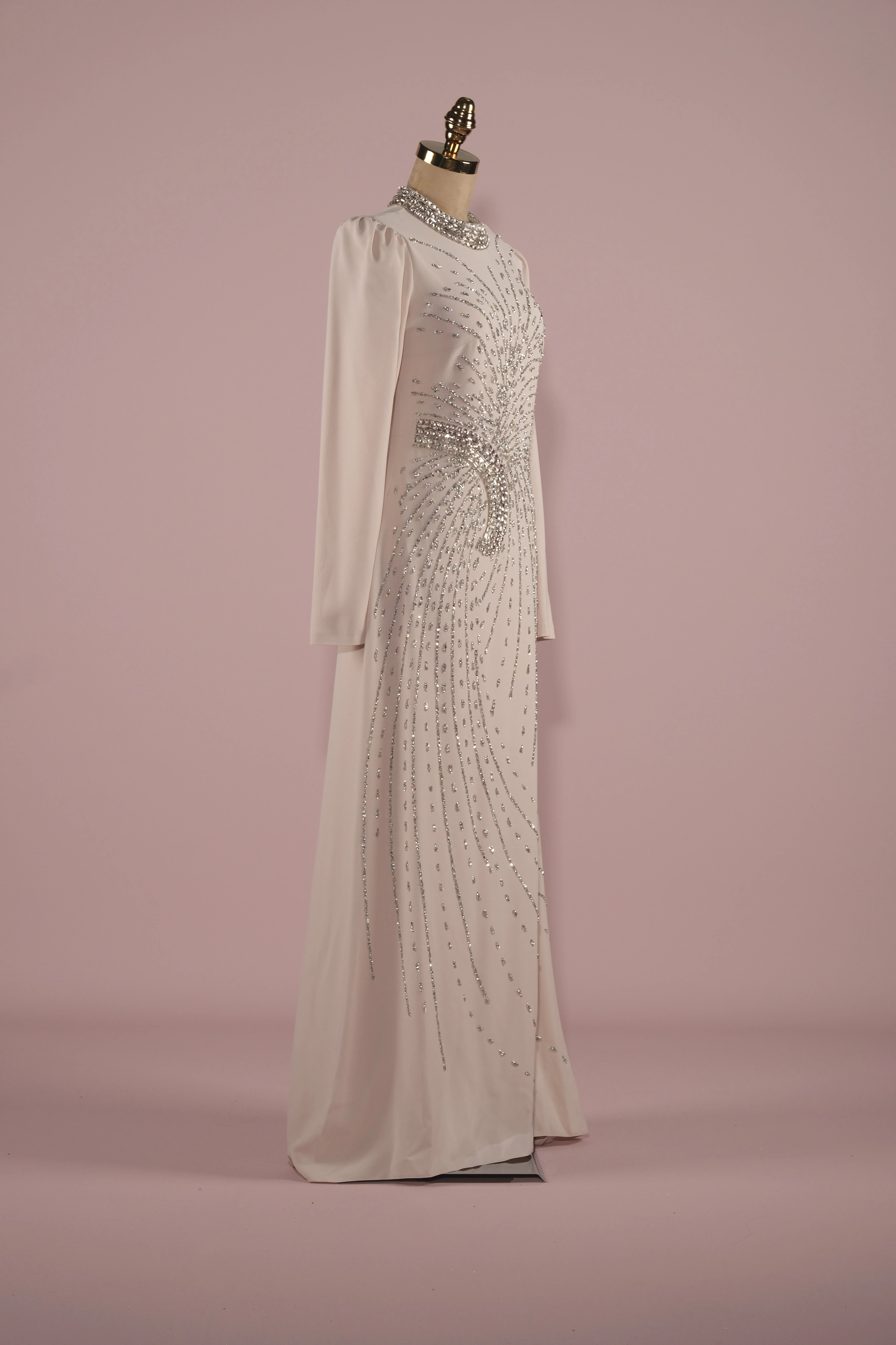 Gündüz Tesettür Abiye - Bej