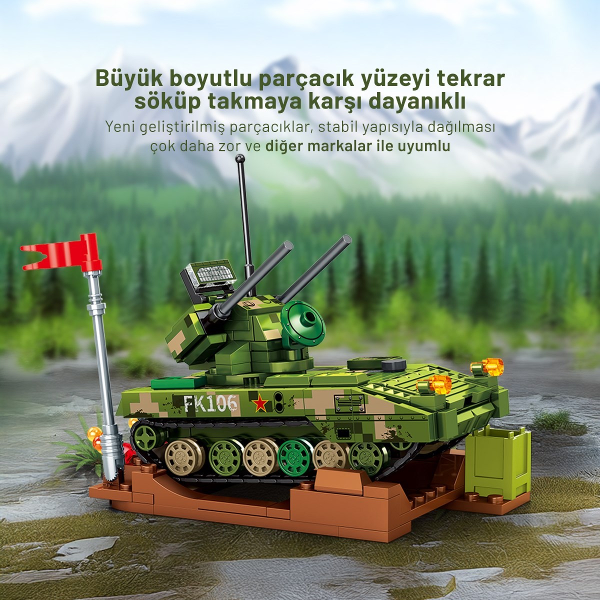 Sembo Block PGZ-09 Uçaksavar Yapı Bloğu Seti 218 Parça