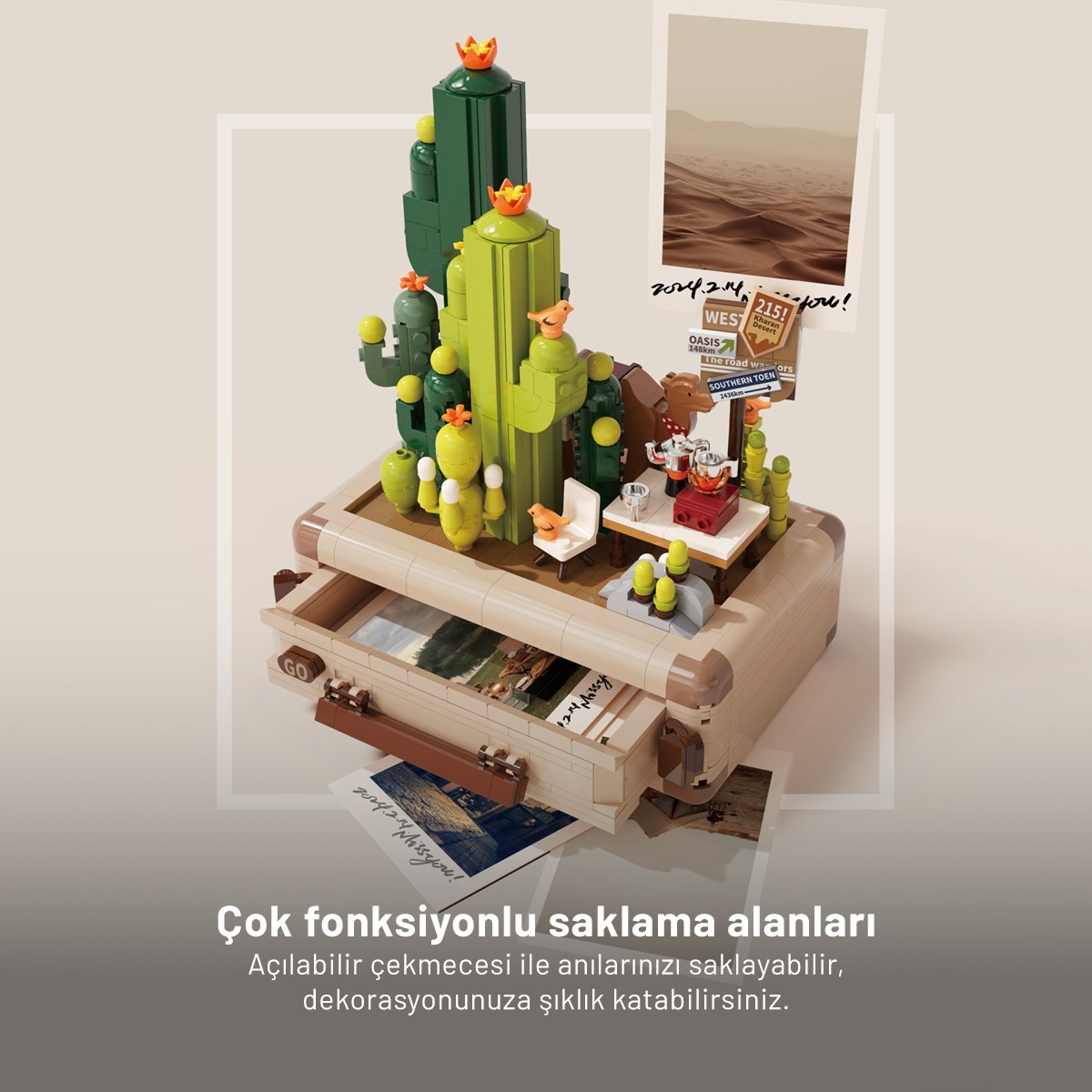 Balody Seyahat Anıları Çöl Temalı Anı Kutusu – Yapı Bloğu Seti 745 Parça