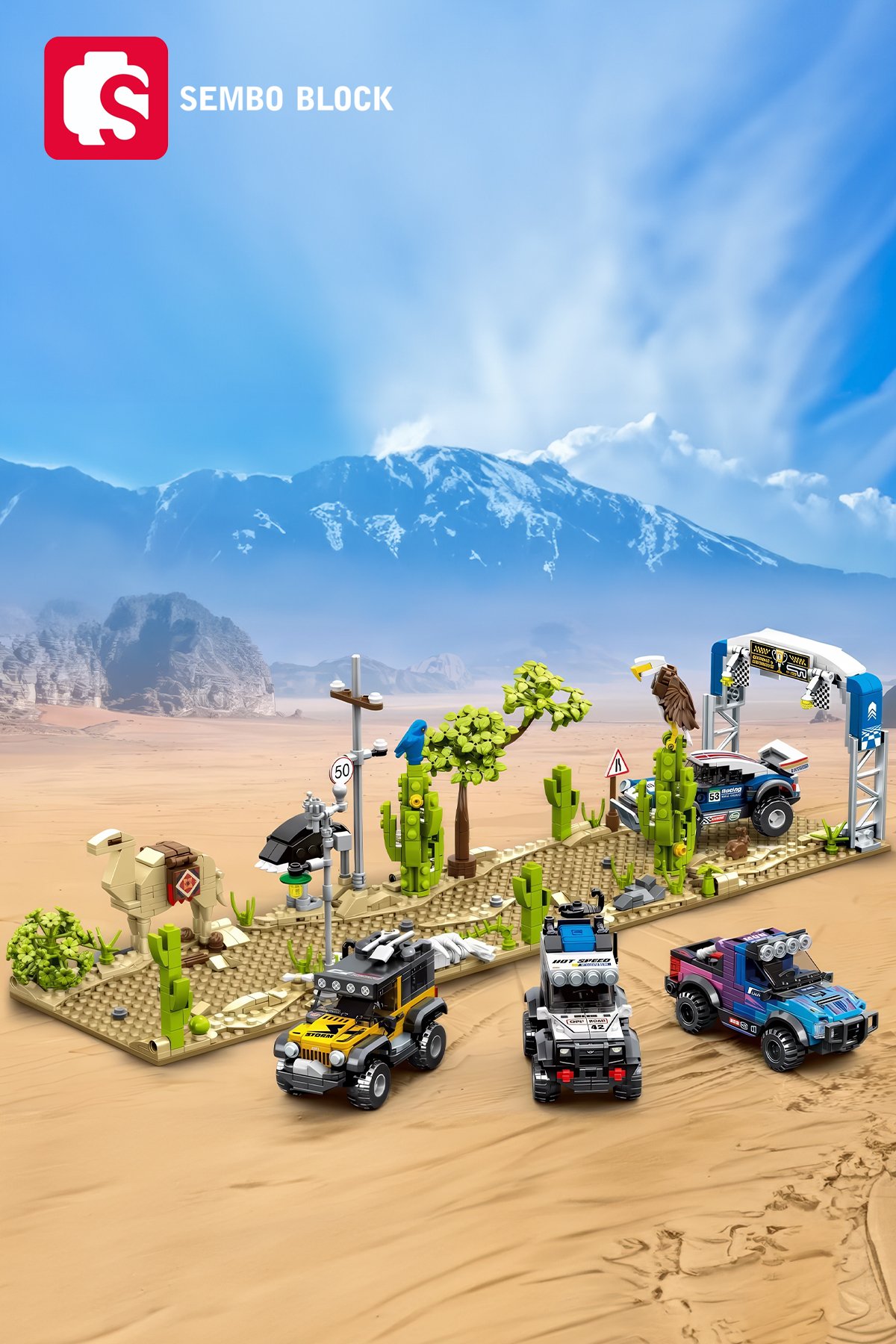 Cool Convoy Wranger Off-Road 358 Parça yapı blokları Lego ile uyumlu (714319)