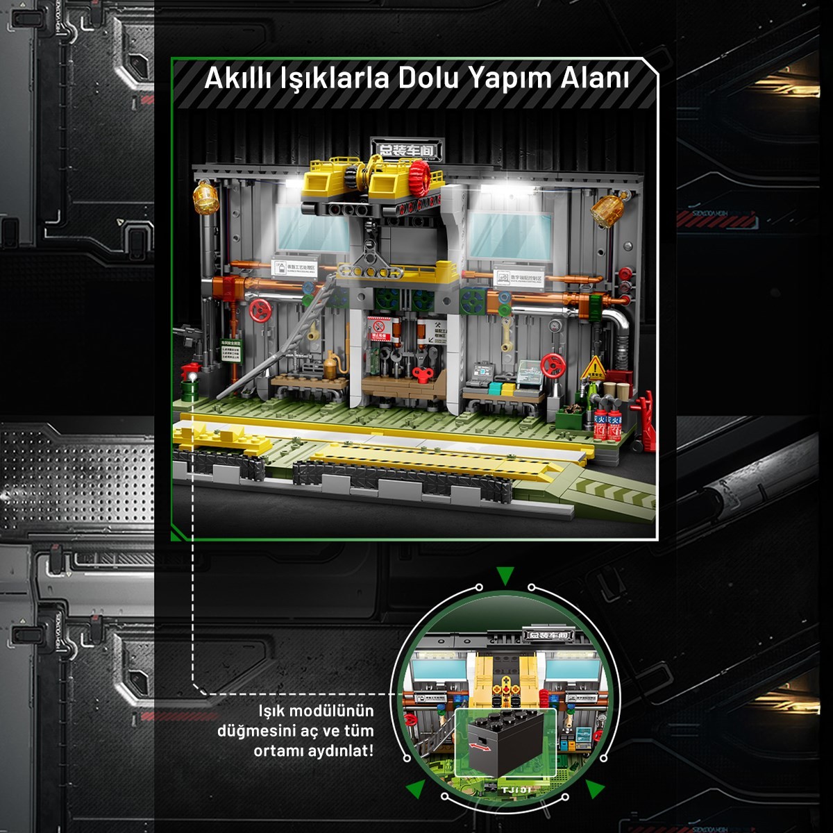 Ana Muharebe Tank Montaj Fabrikası Yapı Bloğu Seti