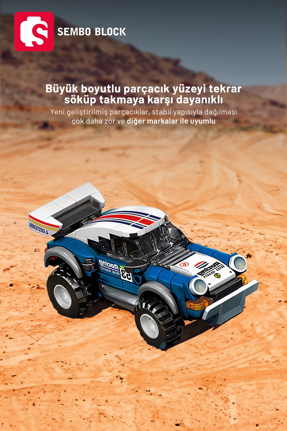 Cool Convoy Porscche Off-Road 268 Parça yapı blokları Lego ile uyumlu (714316)