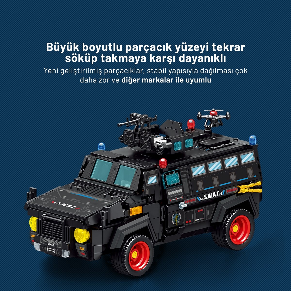 Sembo Block Polis Özel Harekat Birimi Yapı Bloğu Seti – 1145 Parça