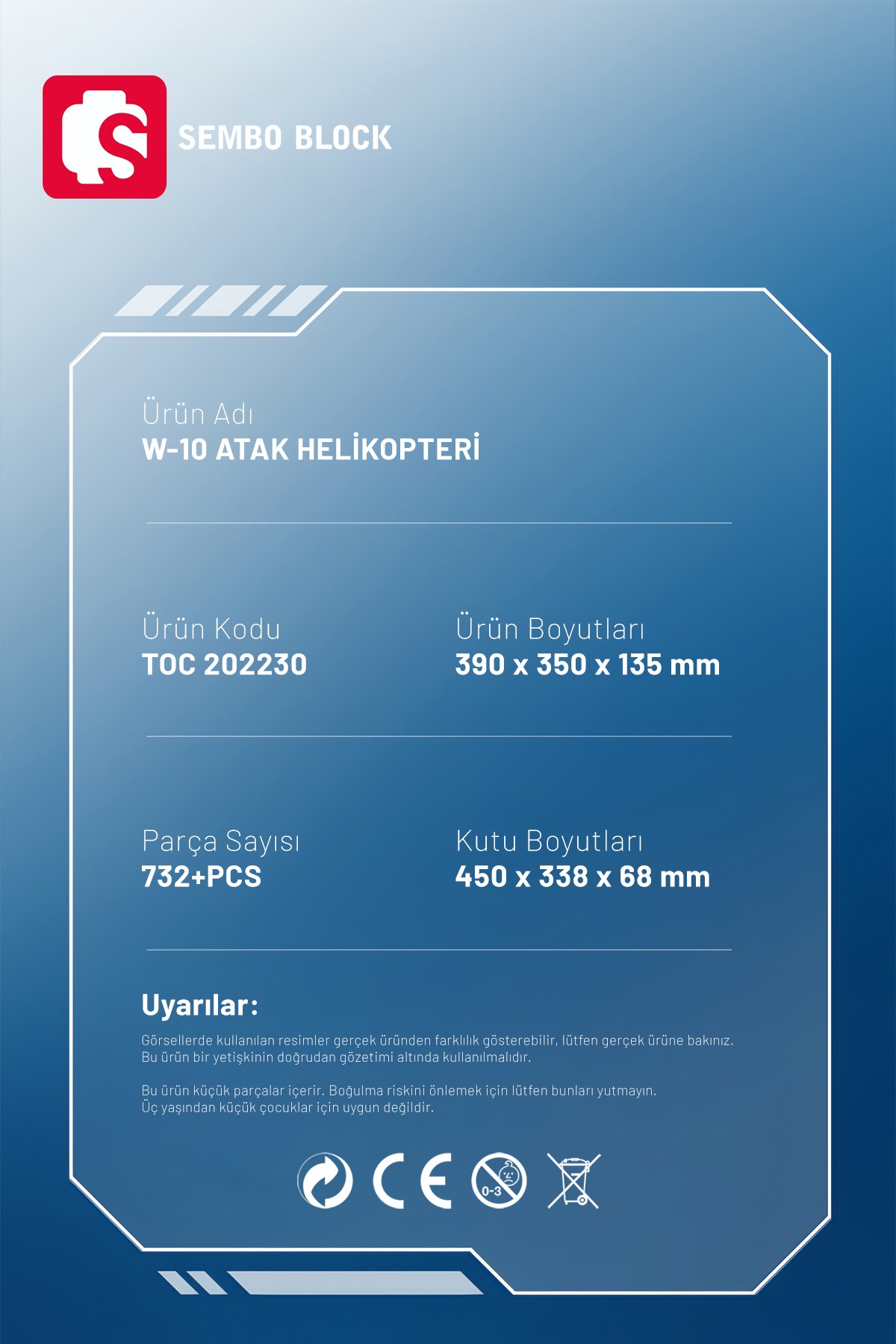 Wuzhi-10 Saldırı Helikopteri 732 Parça yapı blokları Lego ile uyumlu (202230)