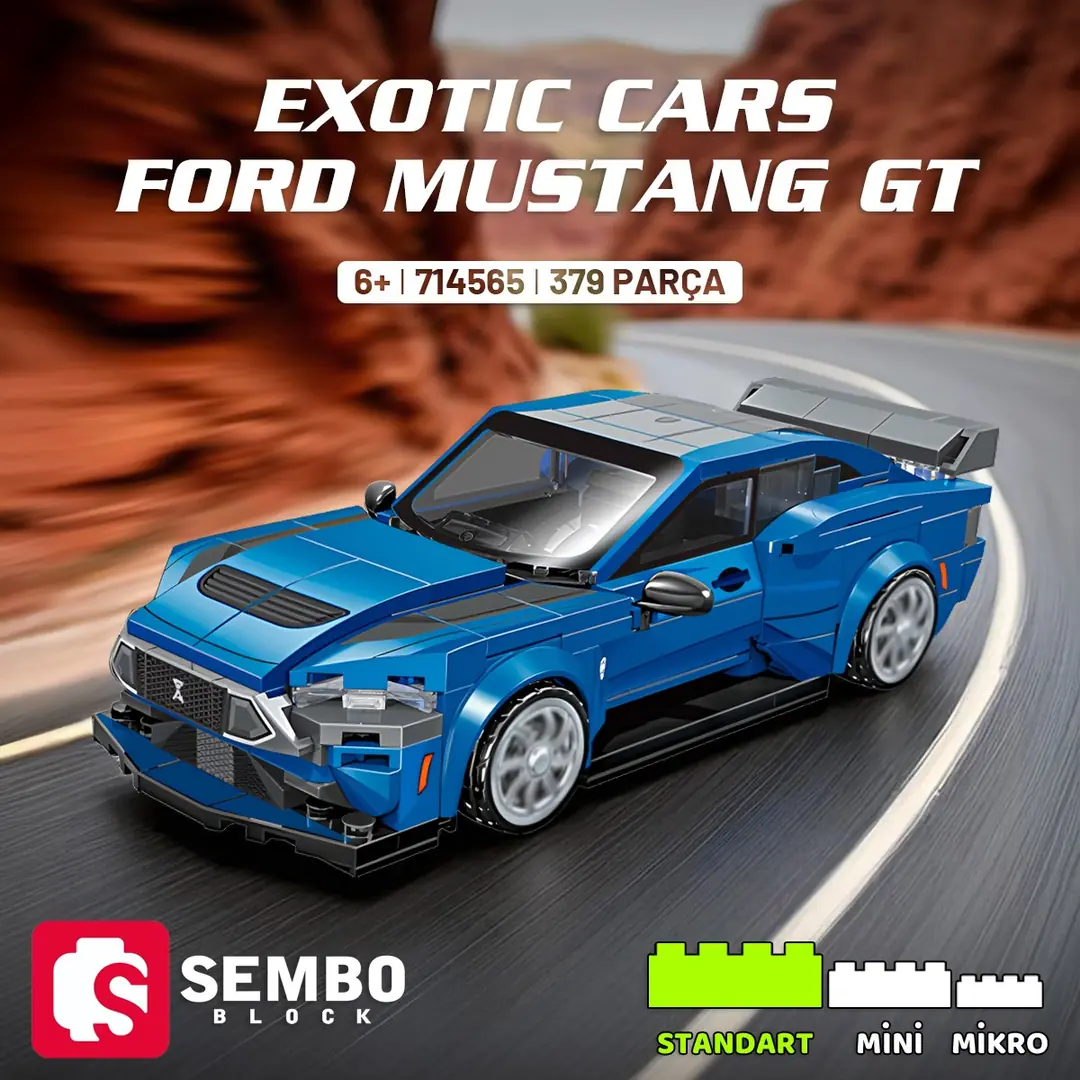 Sembo Block | Sembo Block Ford Mustang GT Yapı Bloğu Seti 379