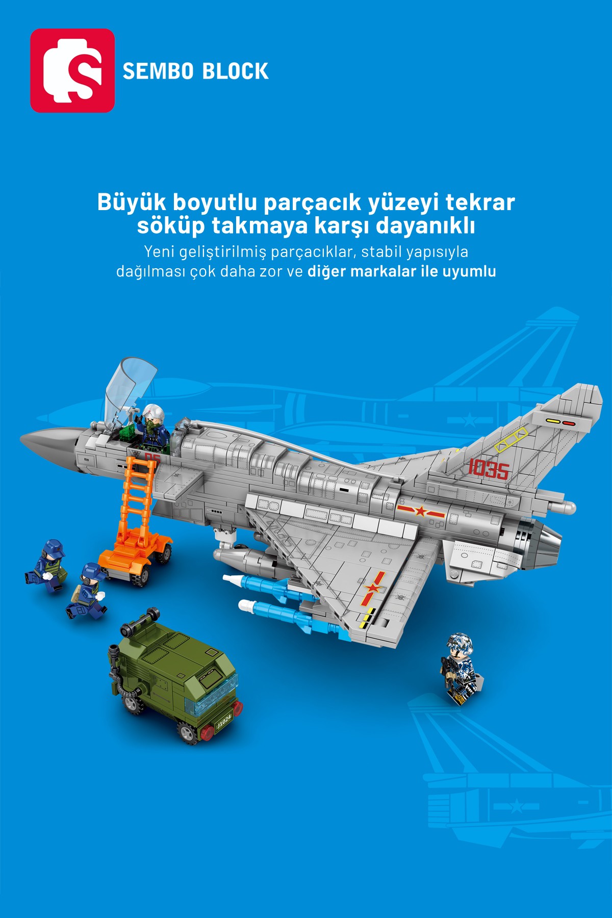 J-10B Savaş Uçağı 820 Parça yapı blokları Legoile uyumlu (201126)