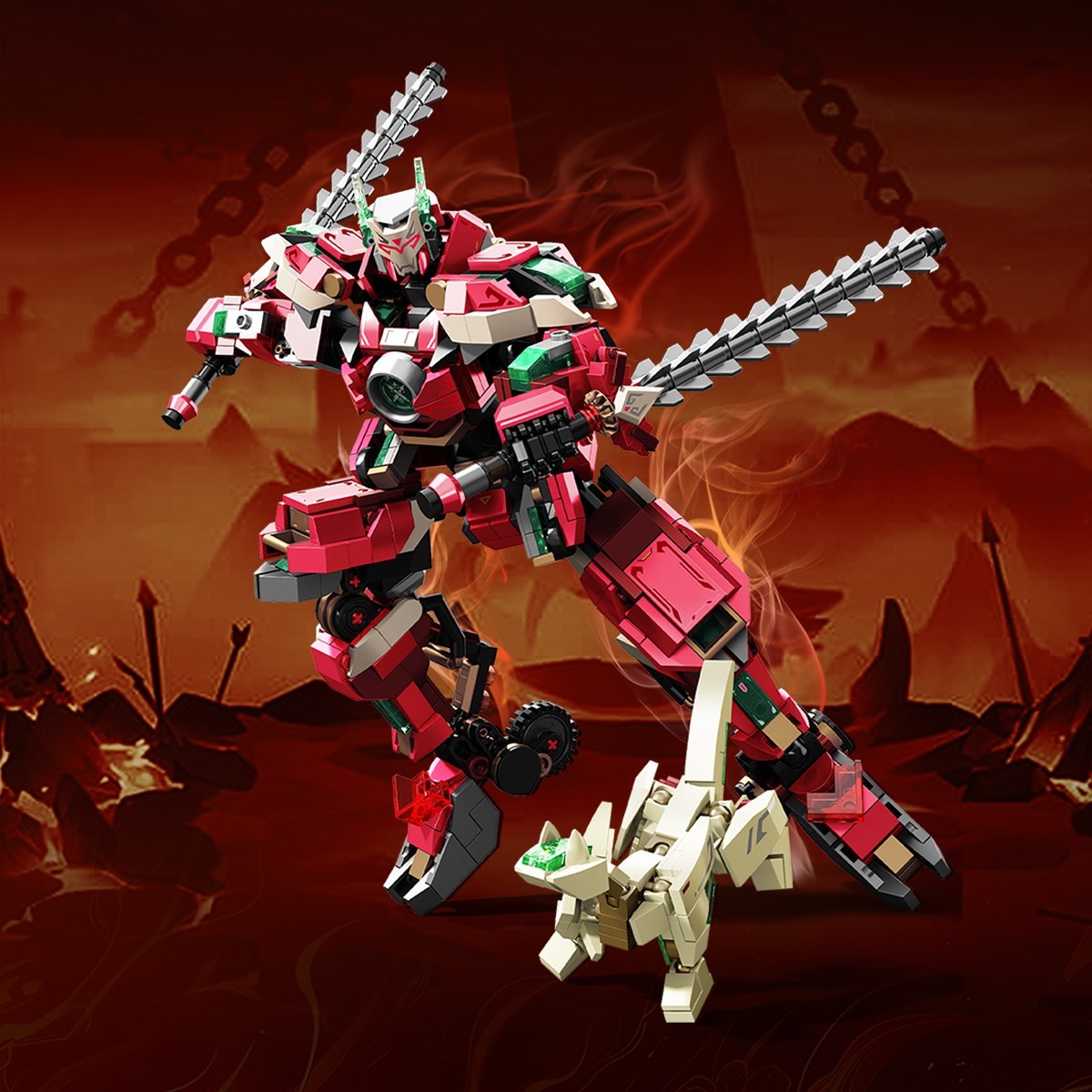 Sembo Block Crimson Bladeform Kutsal Savaşçı Yapı Bloğu Seti - 921 Parça