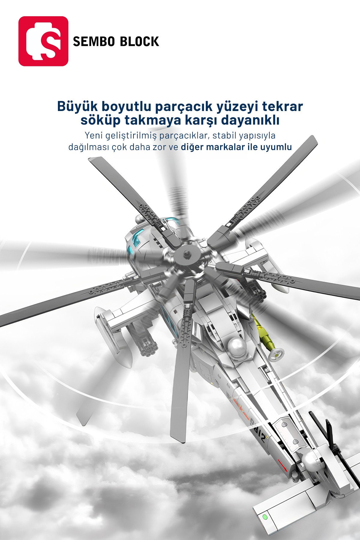 Z-20 Donanma Helikopteri 862 Parça yapı blokları Lego ile uyumlu (202229)