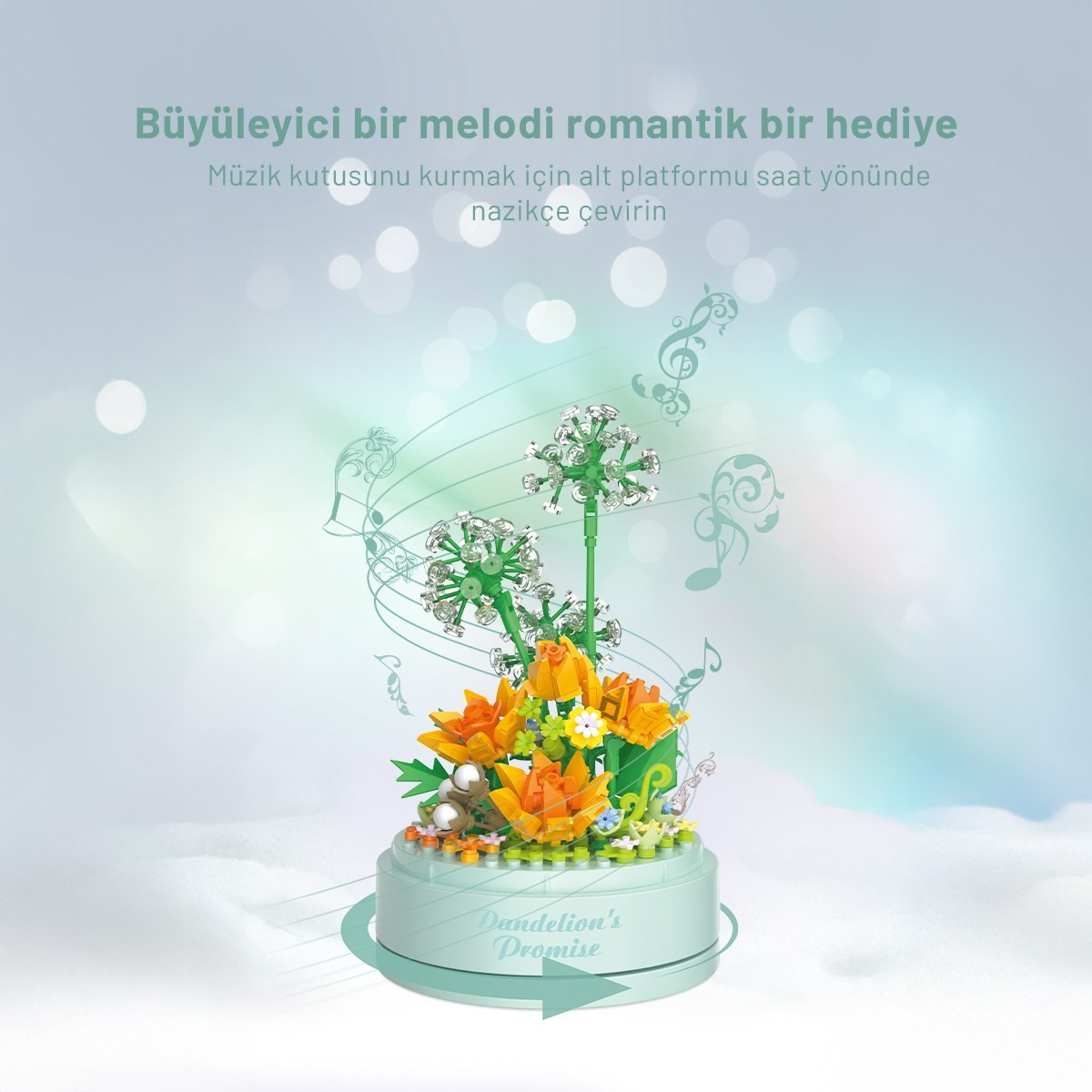 Balody Dandelion’s Promise Müzik Kutusu Yapı Bloğu Seti – 372 Parça