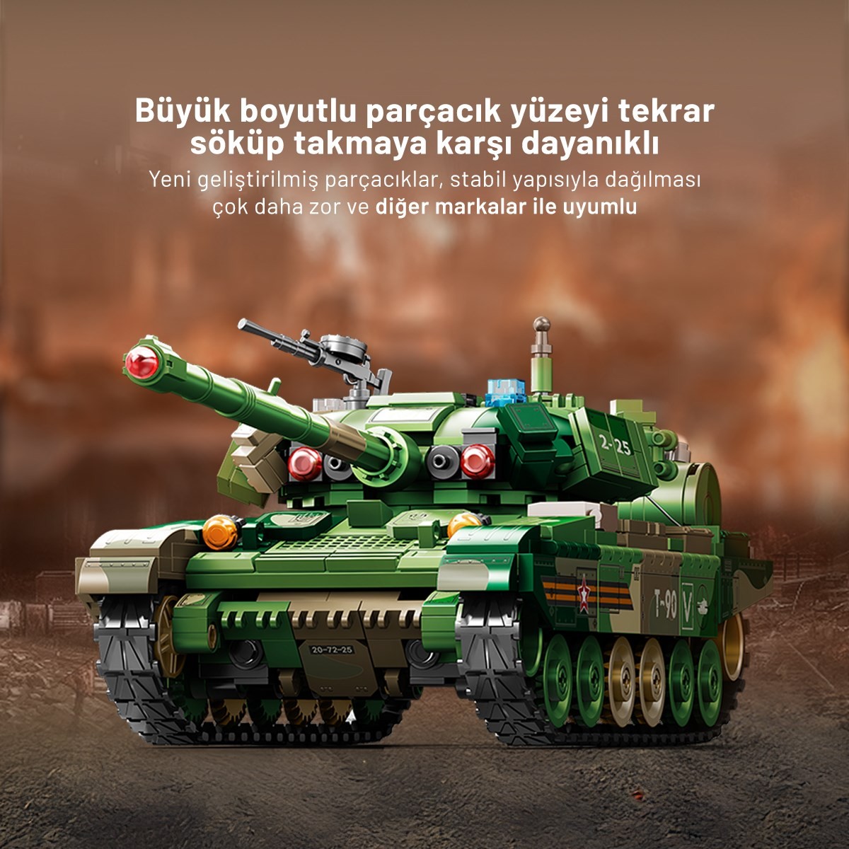 Sembo Block T-90 Ana Muharebe Tankı Yapı Bloğu Seti 765 Parça