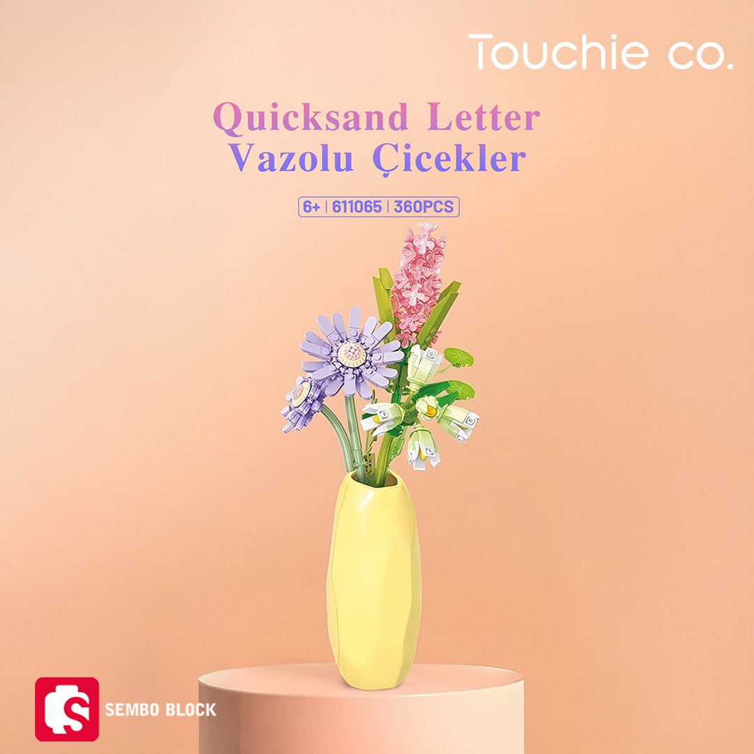 Quicksand Letter Vazolu Dekoratif Çiçekler 360 Parça yapı blokları (611065)