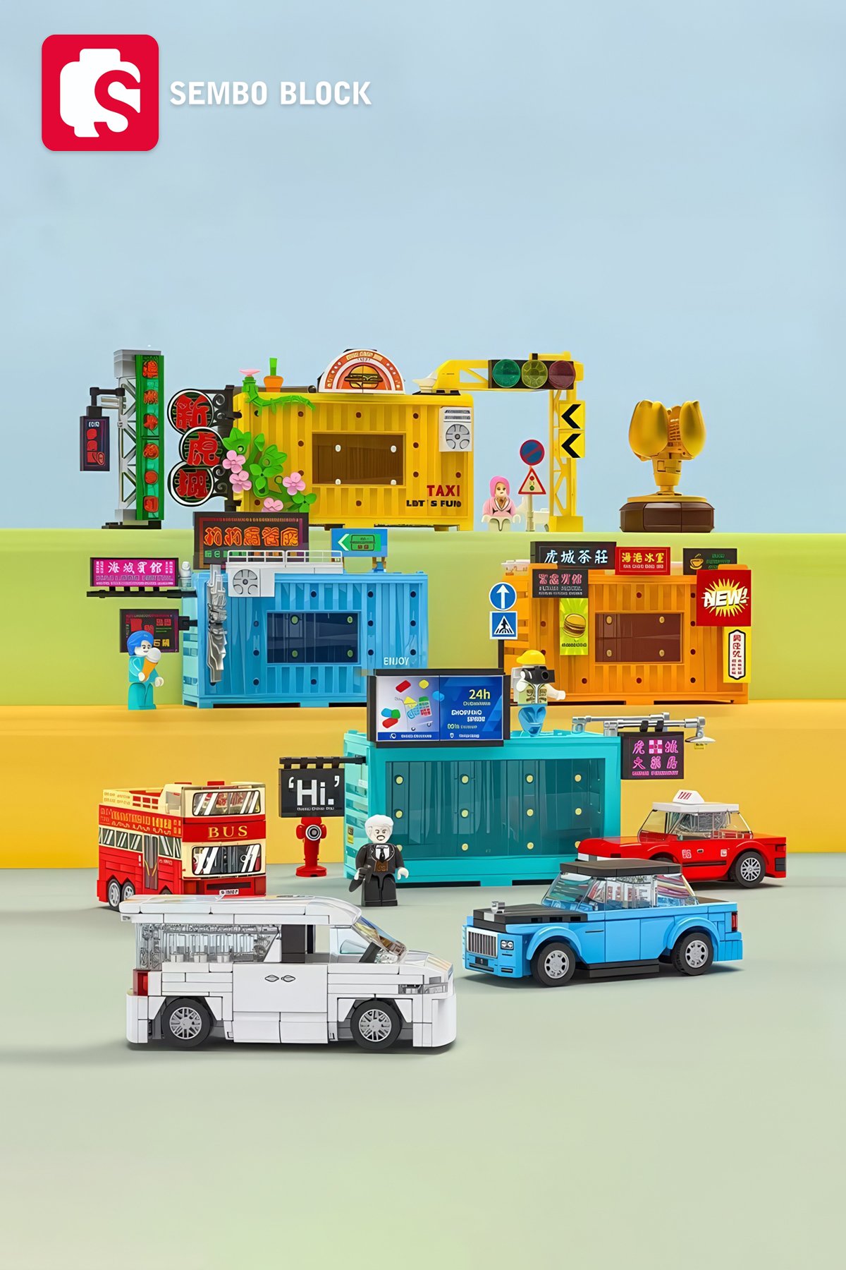 Hong Kong Street Scene BK.5 Yolculuk 271 Parça yapı blokları Lego ile uyumlu (714525)