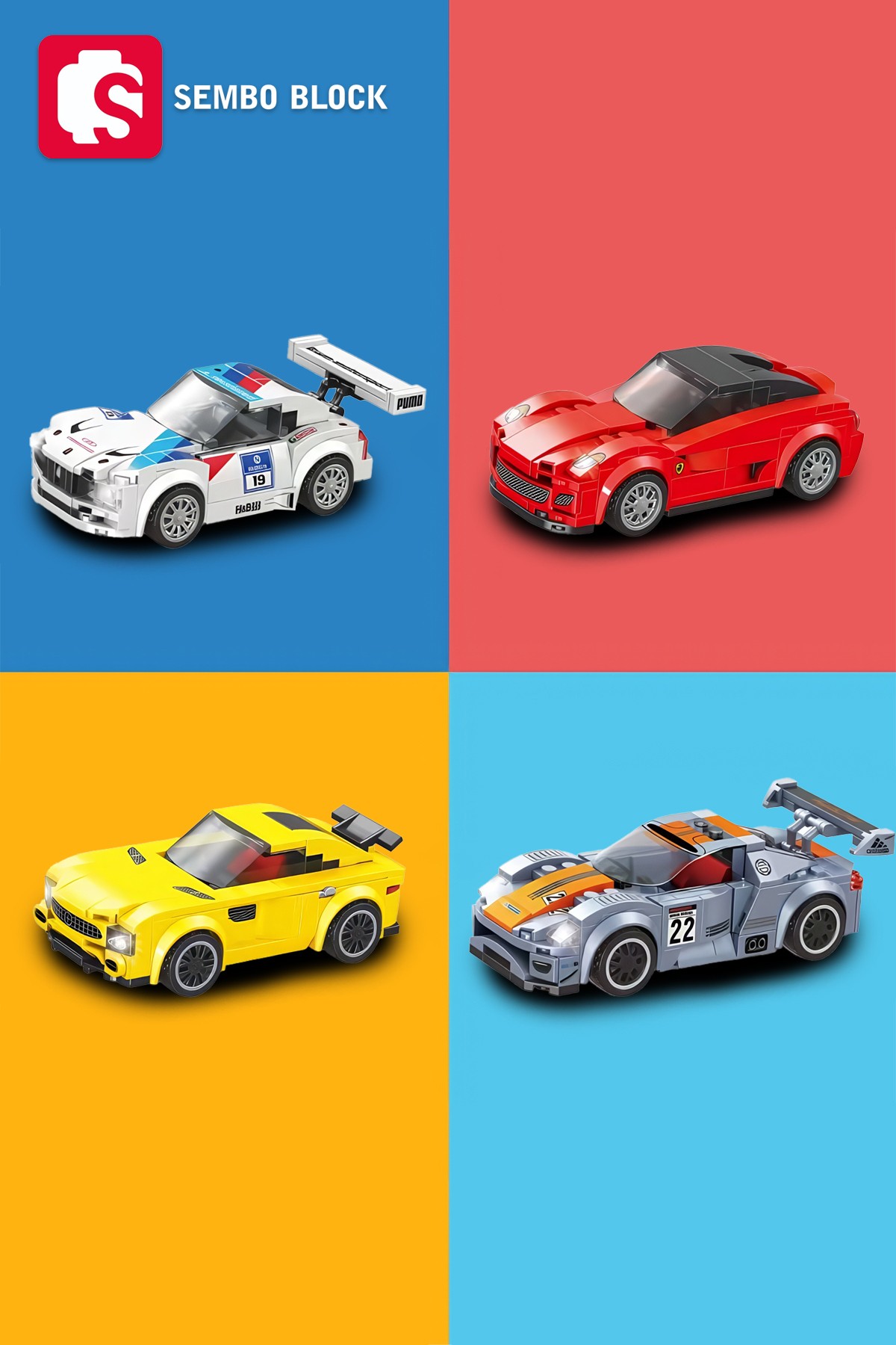 Mercedes-Benz GT-S 201 Parça yapı blokları Lego ile uyumlu (607052)