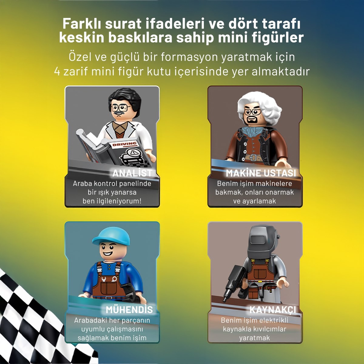 Sembo Block Pitstop Yaratıcı Atölye Yapı Bloğu Seti 674 Parça