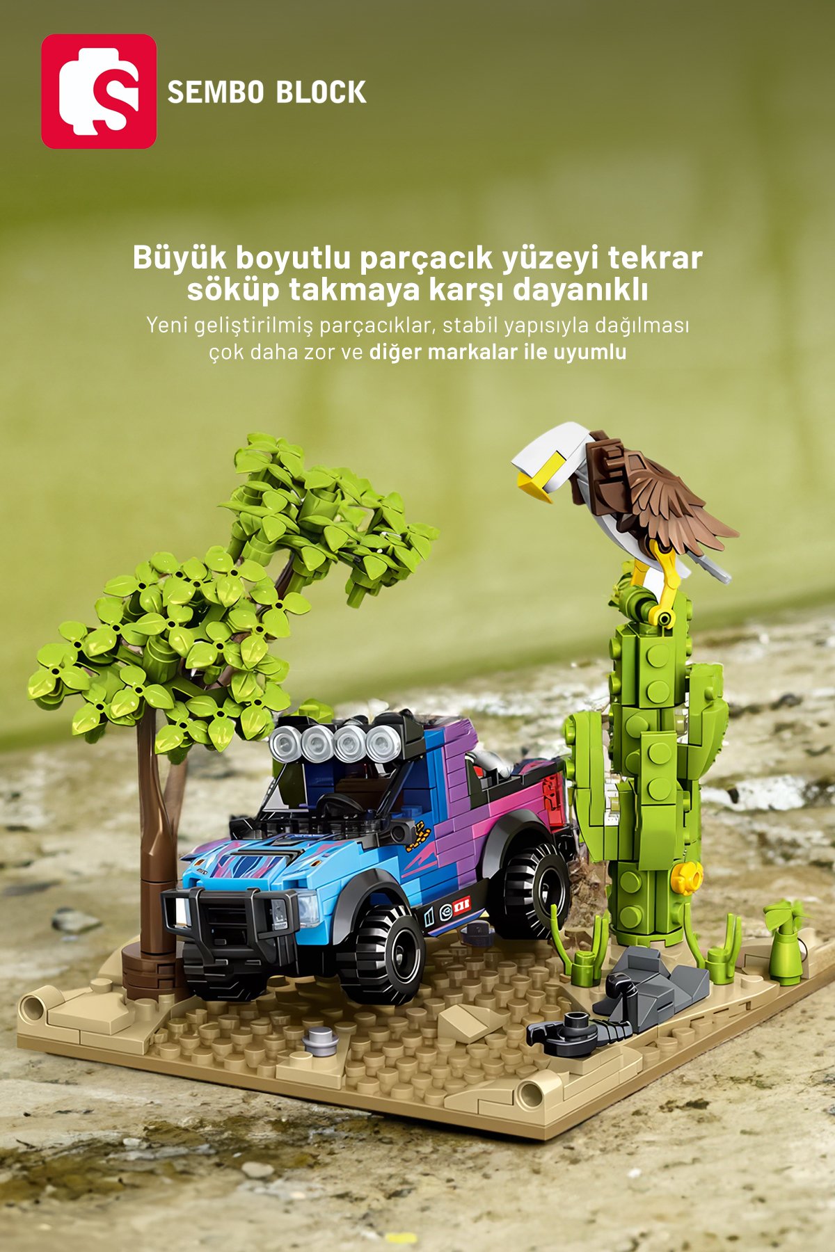 Cool Convoy Warrior Off-Road 363 Parça yapı blokları Lego ile uyumlu (714317)