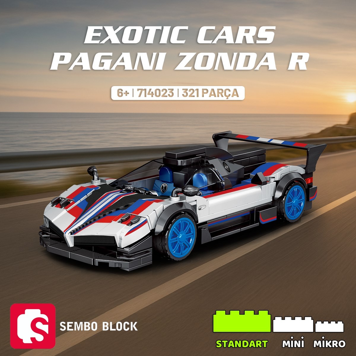 Sembo Block Pagani Zonda R Yapı Bloğu Seti 321 Parça