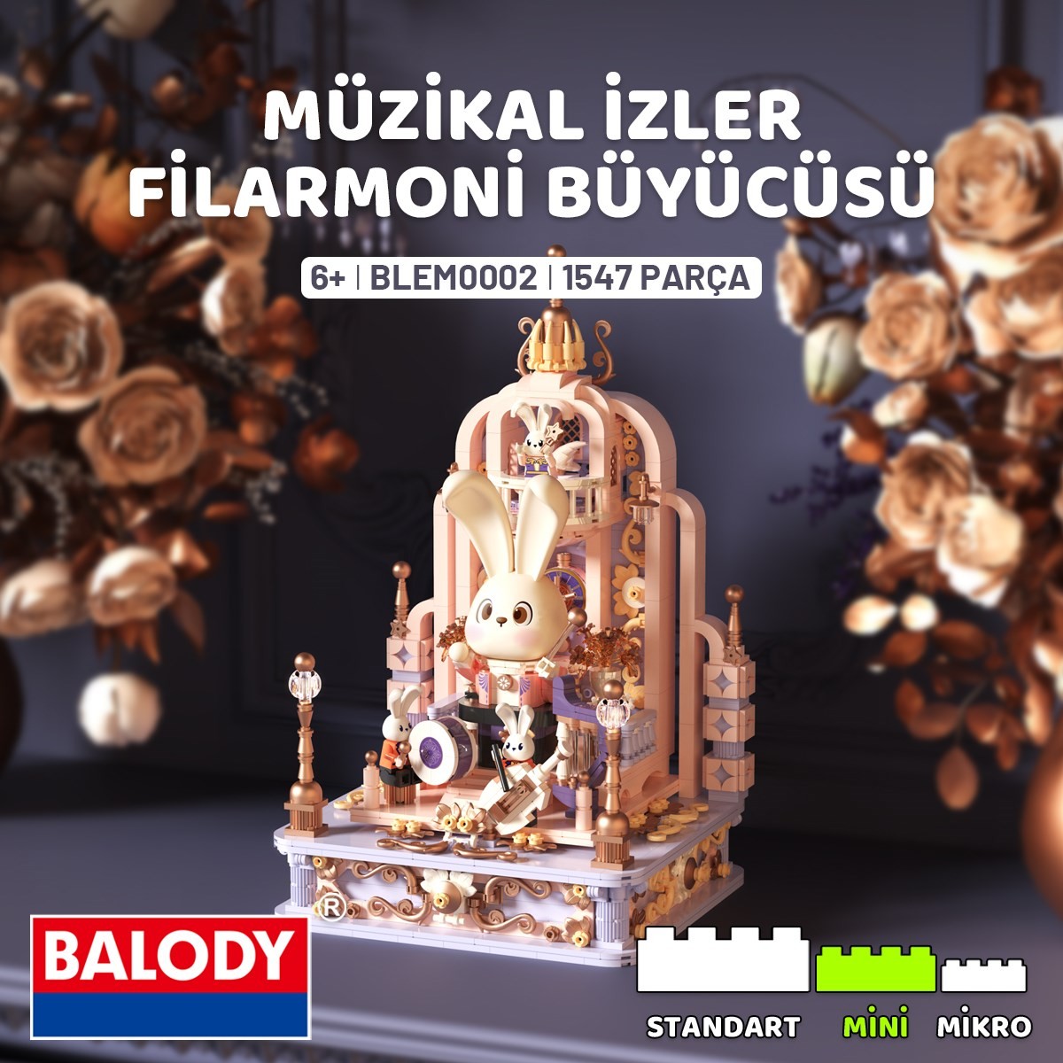 Balody Müzikal İzler – Filarmoni Büyücüsü Yapı Bloğu Seti 1547 Parça