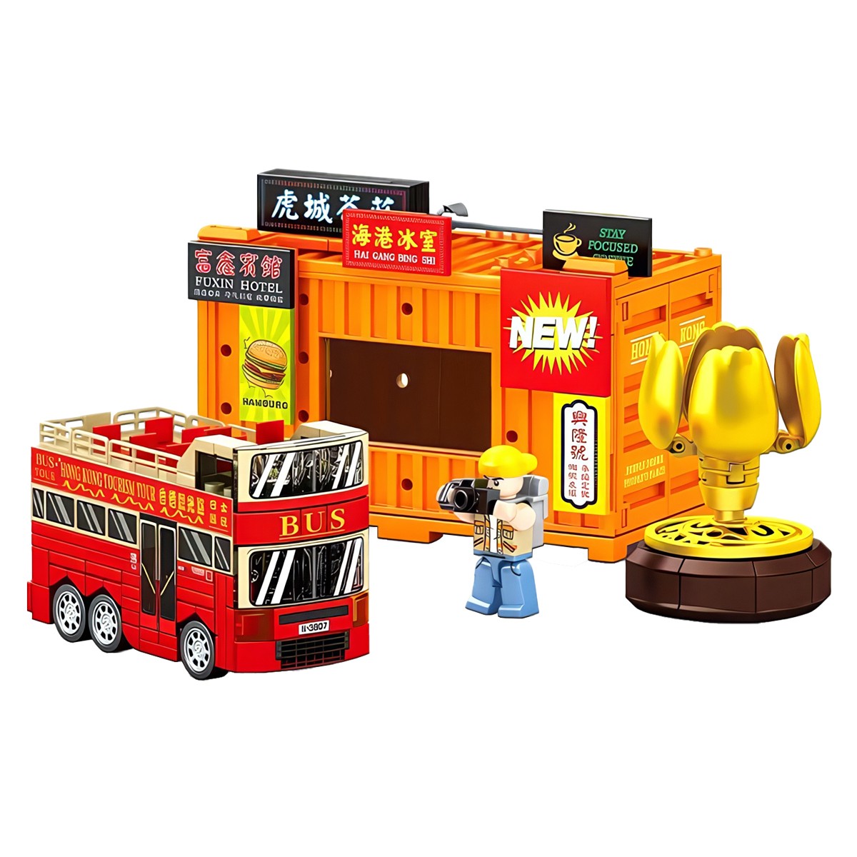 Hong Kong Street Scene BK.5 Şehir Turu 281 Parça yapı blokları Lego ile uyumlu (714524)