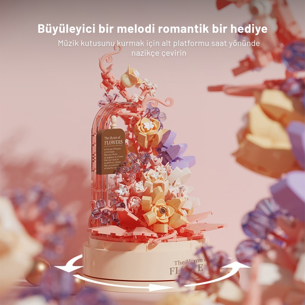 Balody The Hymn of Flowers Müzik Kutusu (BL21238) – Mini Blok Yapı Oyuncakları Seti
