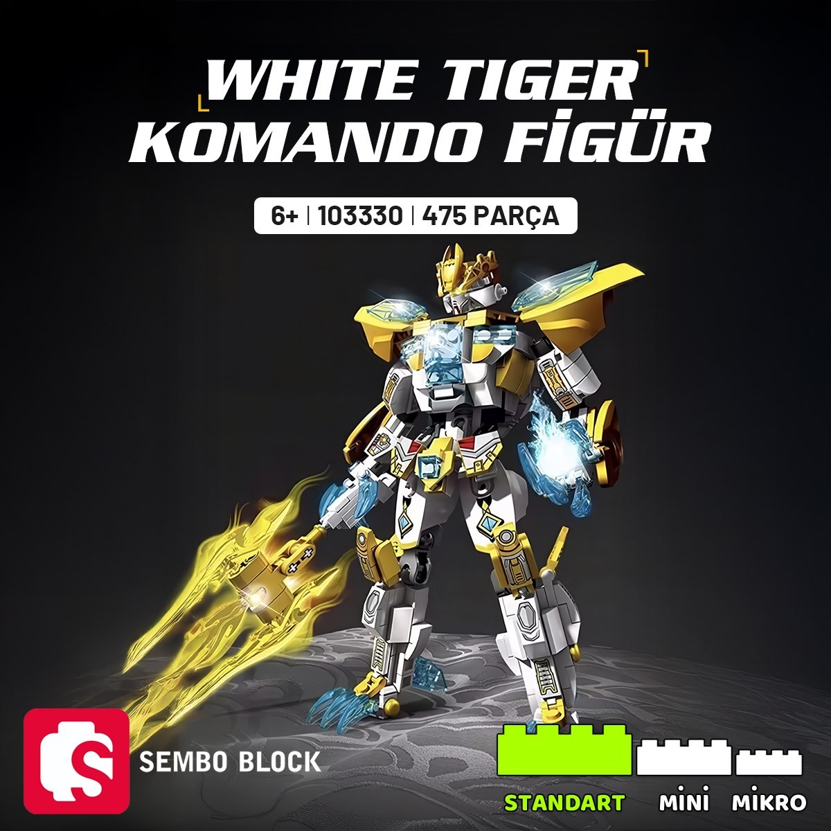 White Tiger Komando Figür Yapı Bloğu Seti