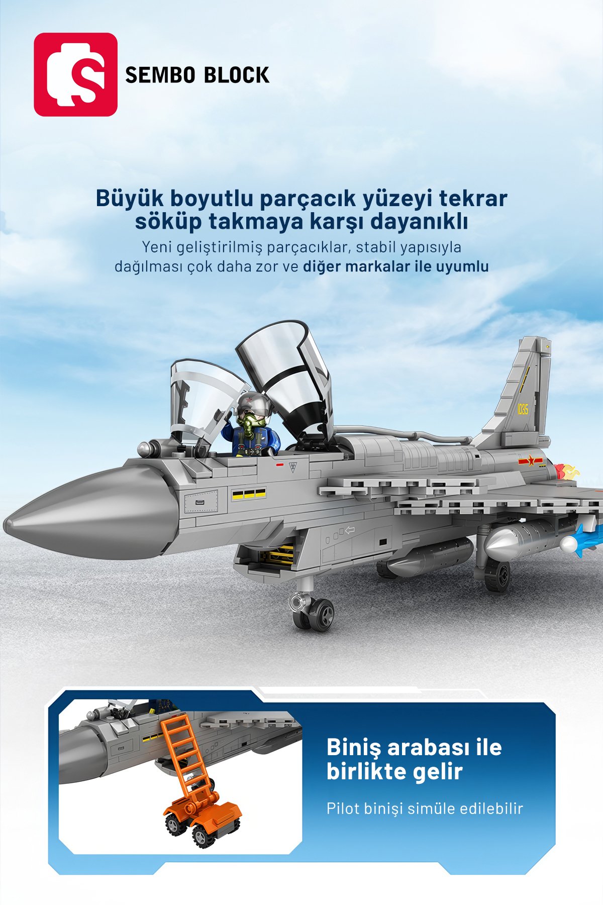 J-10B Savaş Uçağı 757 Parça yapı blokları Lego ile uyumlu (202228)