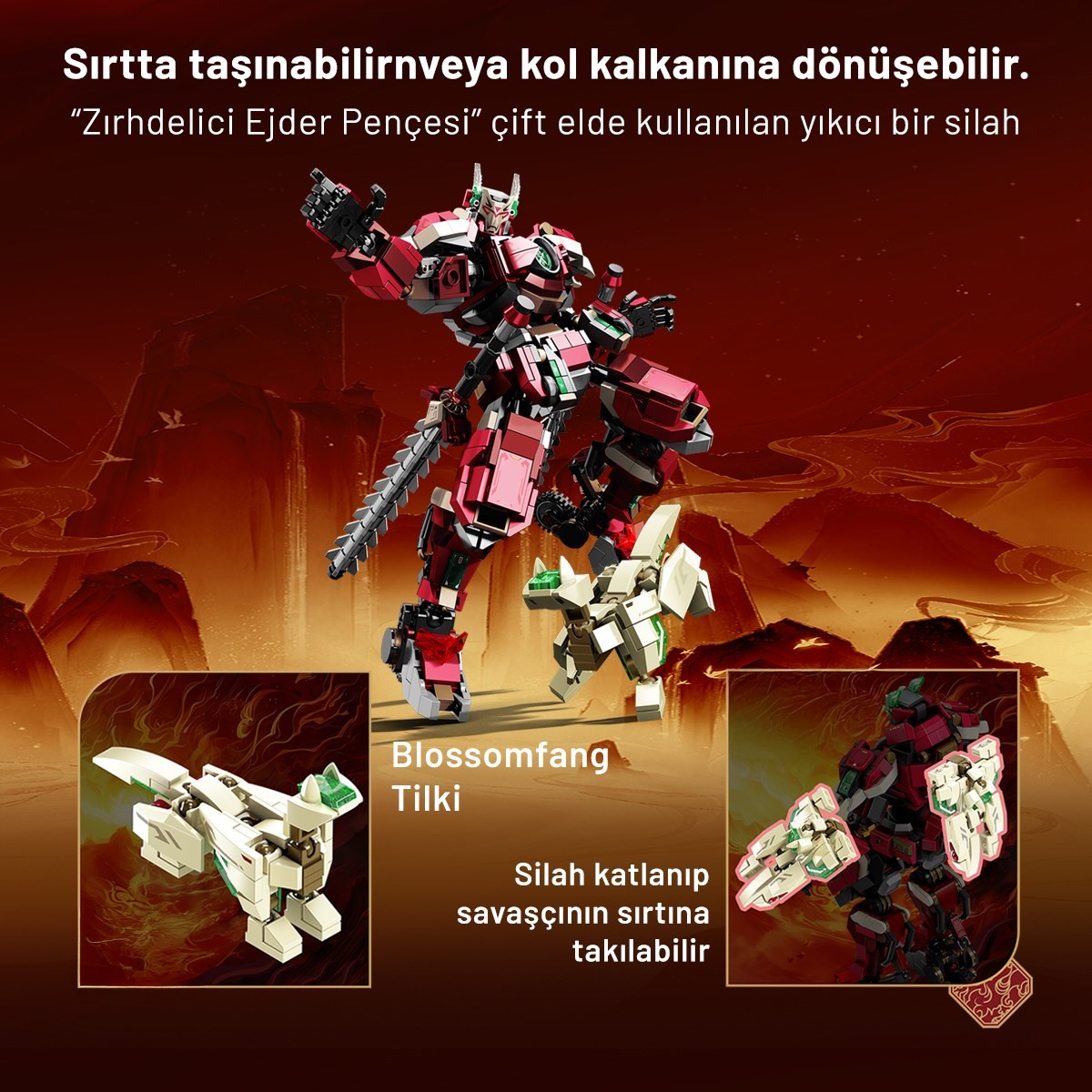 Sembo Block Crimson Bladeform Kutsal Savaşçı Yapı Bloğu Seti - 921 Parça