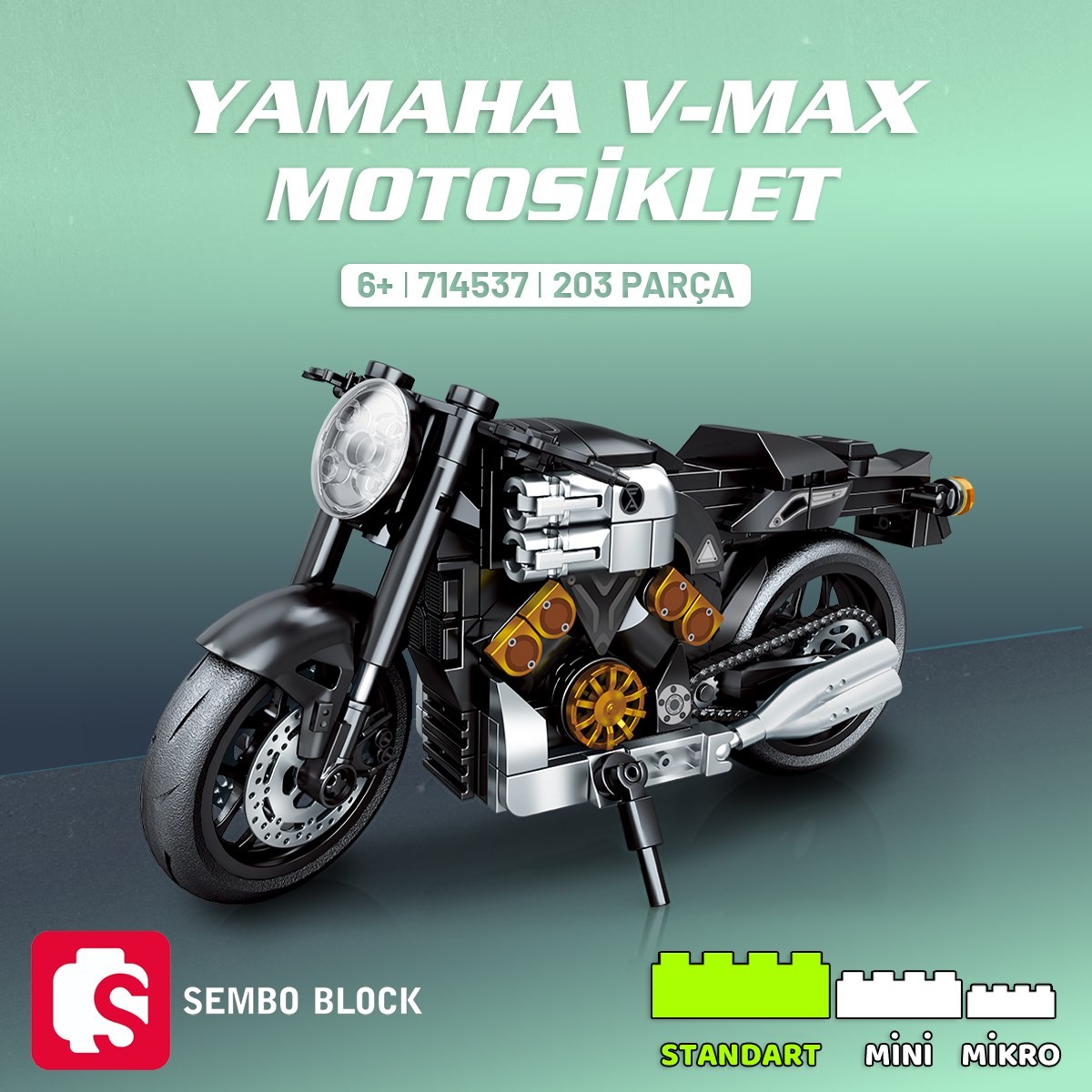 Sembo Block Yamaha V-Max Motosiklet Yapı Bloğu Seti - 203 Parça