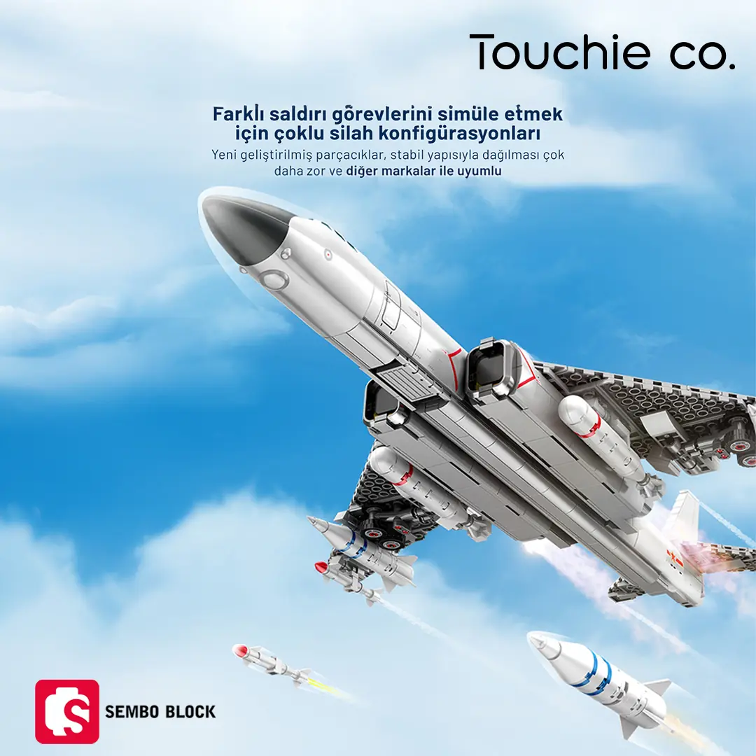 H-6K Bombardıman Uçağı, 1294 Parça, Lego Uyumlu, Yapı Oyuncakları