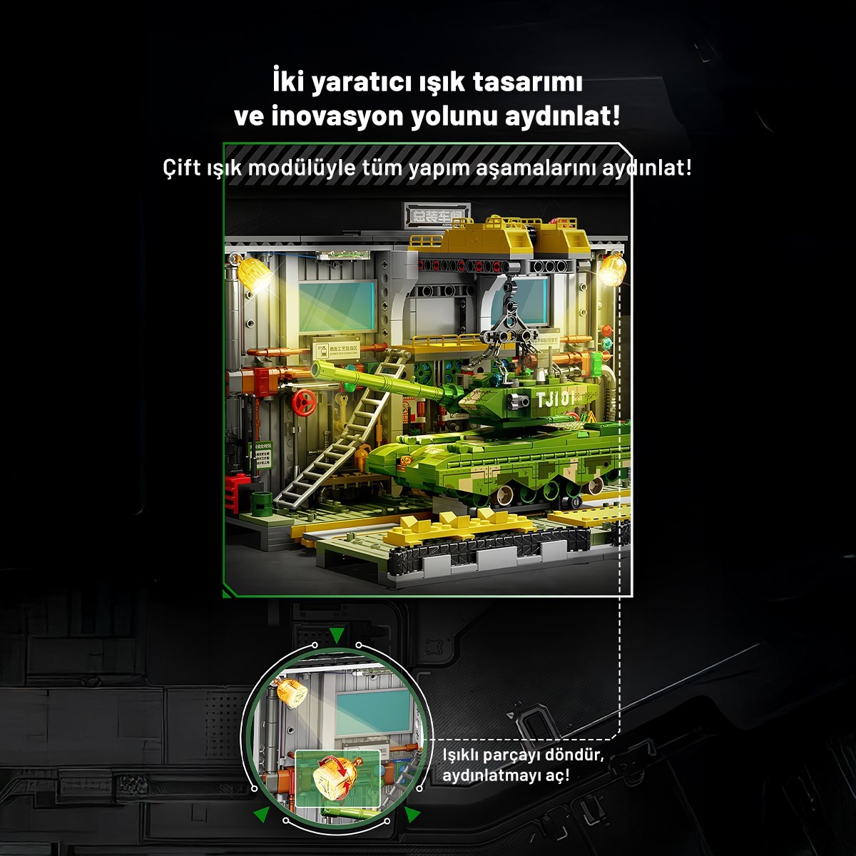 Ana Muharebe Tank Montaj Fabrikası Yapı Bloğu Seti