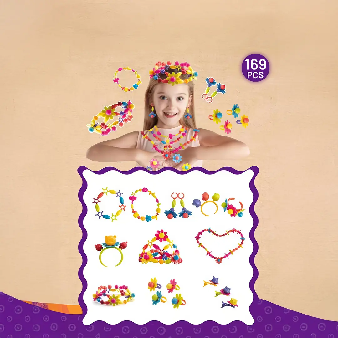 Touchie Co. 169 Parça Plastik Takı Yapım Seti