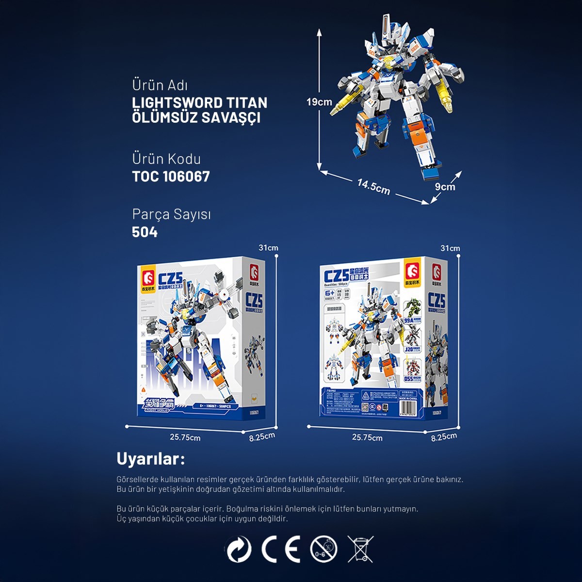 Lightsword Titan Ölüm Savaşçısı Yapı Bloğu Seti