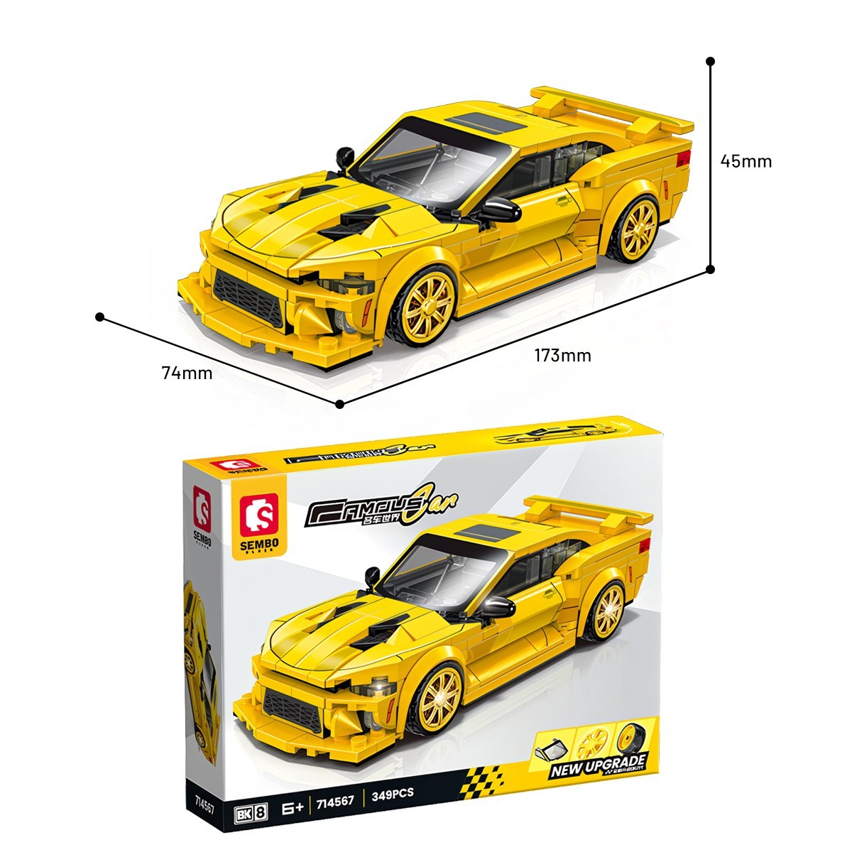 Sembo Block Exotic Cars Chevrolet Camaro Yapı Bloğu Seti – 349 Parça