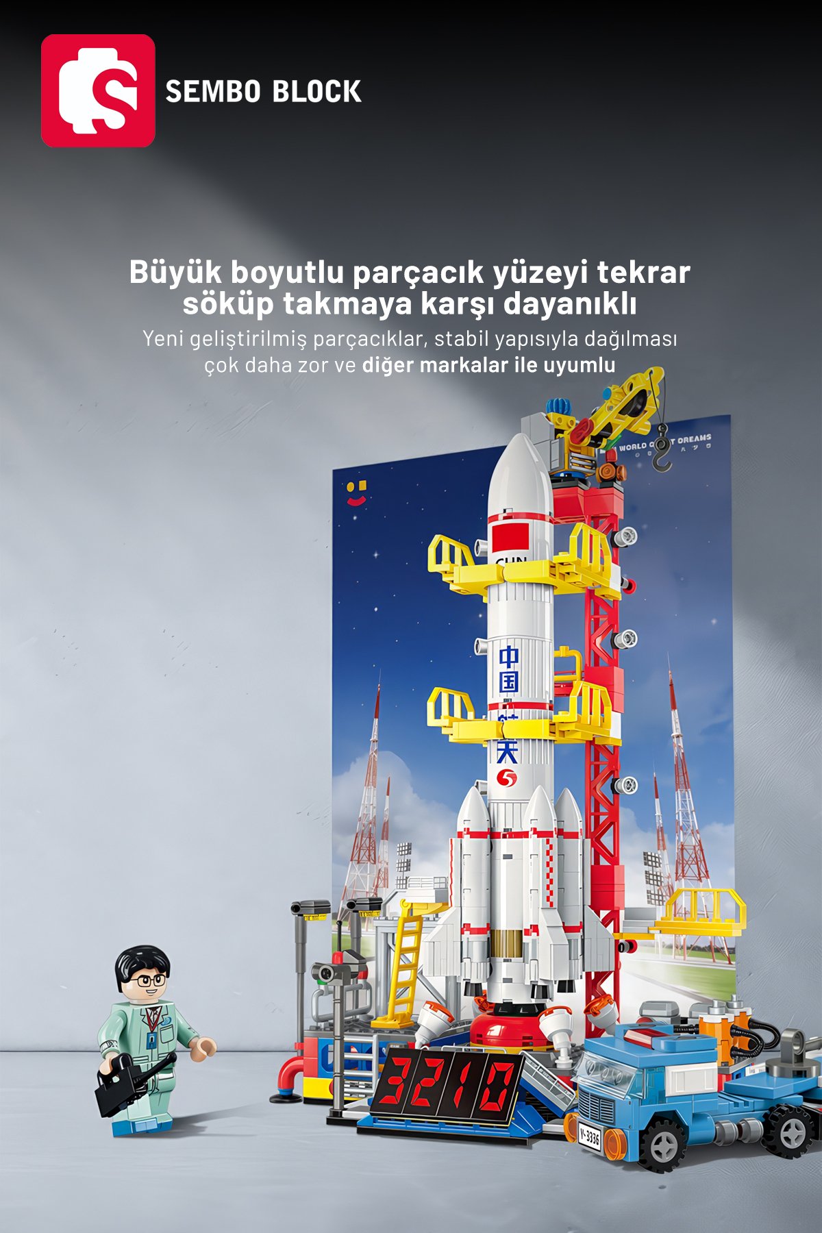 Yeni Nesil Fırlatma Üssü 728 Parça yapı blokları Lego ile uyumlu (203336)