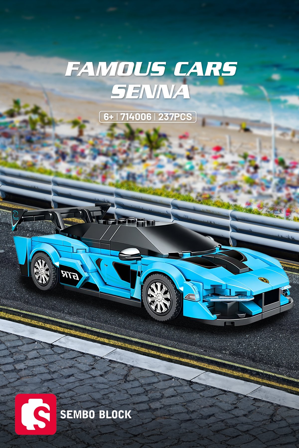 Famous Cars Senna 237 Parça yapı blokları Lego ile uyumlu (714006)