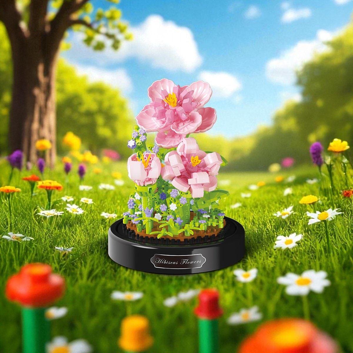 Balody Fanuslu Çiçek Serisi – Hibiskus Yapı Bloğu Seti (543 Parça)