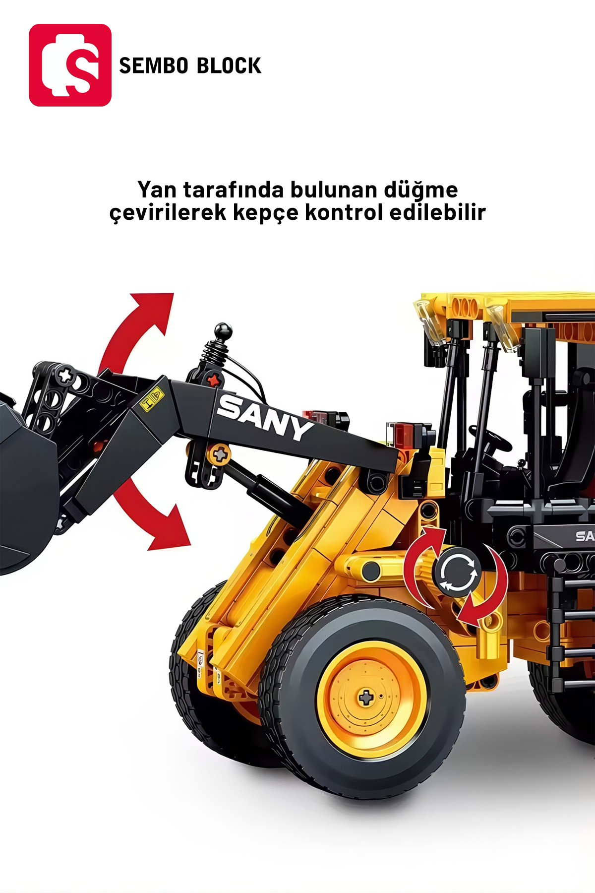 Sany Lisanslı Kepçe 896 Parça yapı blokları Lego ile uyumlu (712016)