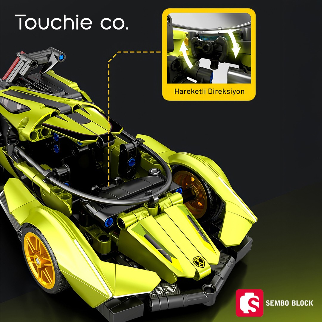 Phantom V12 Spor araba 1:18 883 Parça yapı blokları Lego ile uyumlu
