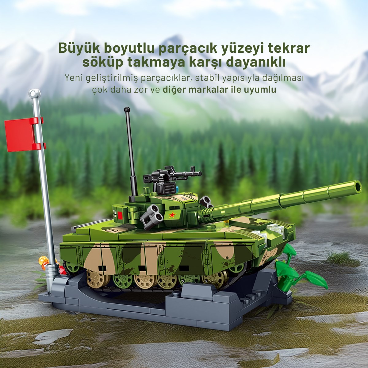 Sembo Block Type 96B Ana Muharebe Tankı Yapı Bloğu Seti 228 Parça