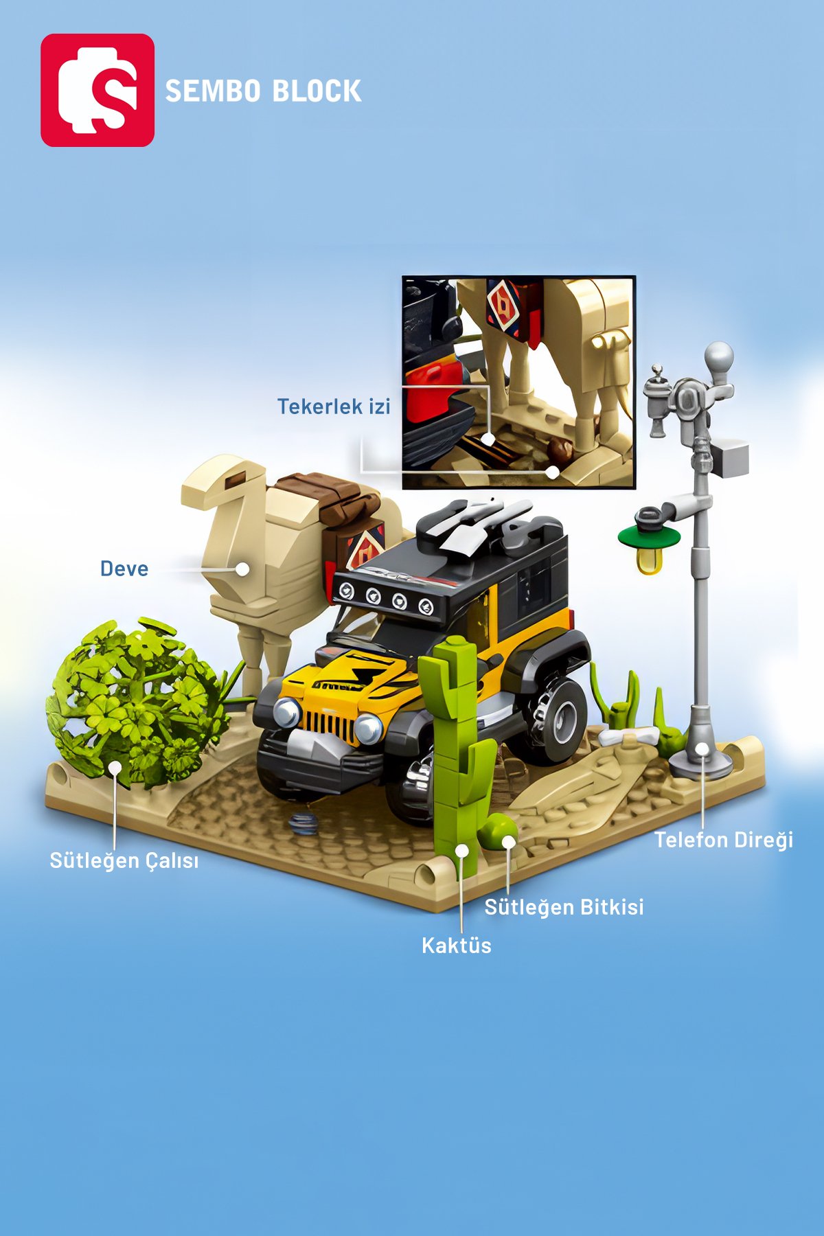 Cool Convoy Wranger Off-Road 358 Parça yapı blokları Lego ile uyumlu (714319)