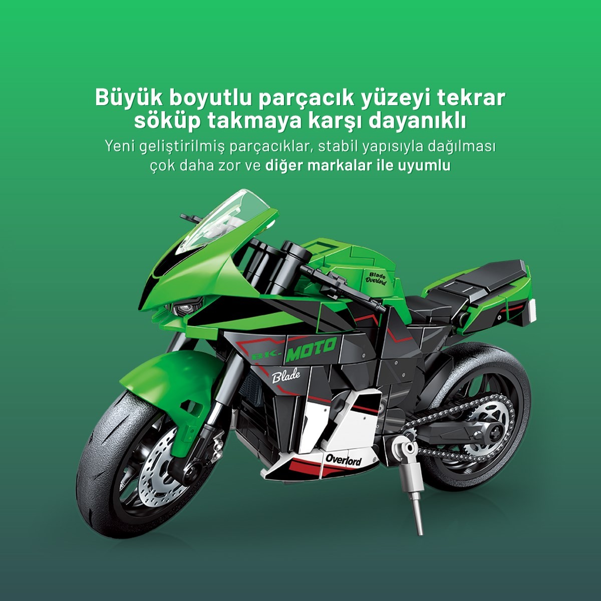 Sembo Block Kawasaki ZX-10R Motosiklet Yapı Bloğu Seti 238 Parça 