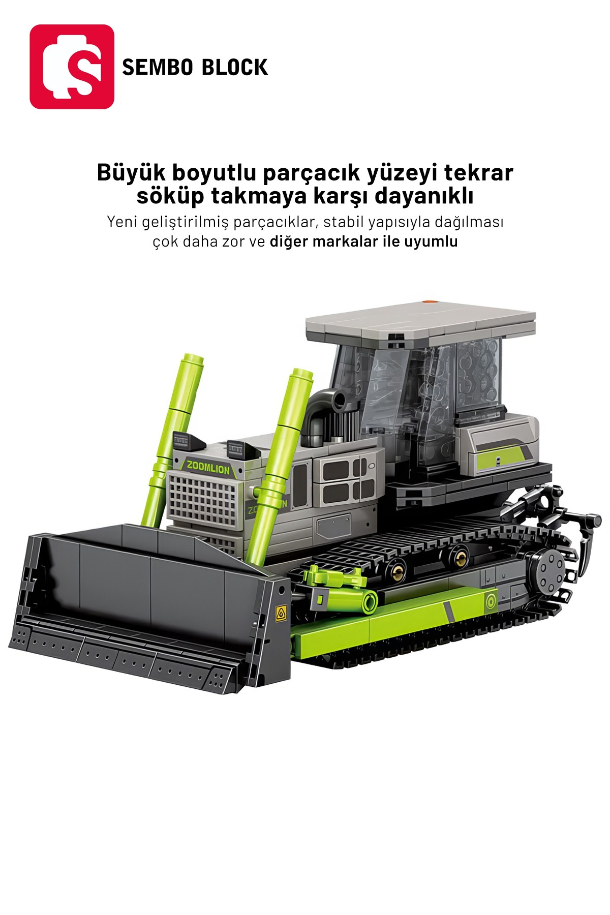 Zoomlion Lisanslı Buldozer 568 Parça yapı blokları Lego ile uyumlu (705115)